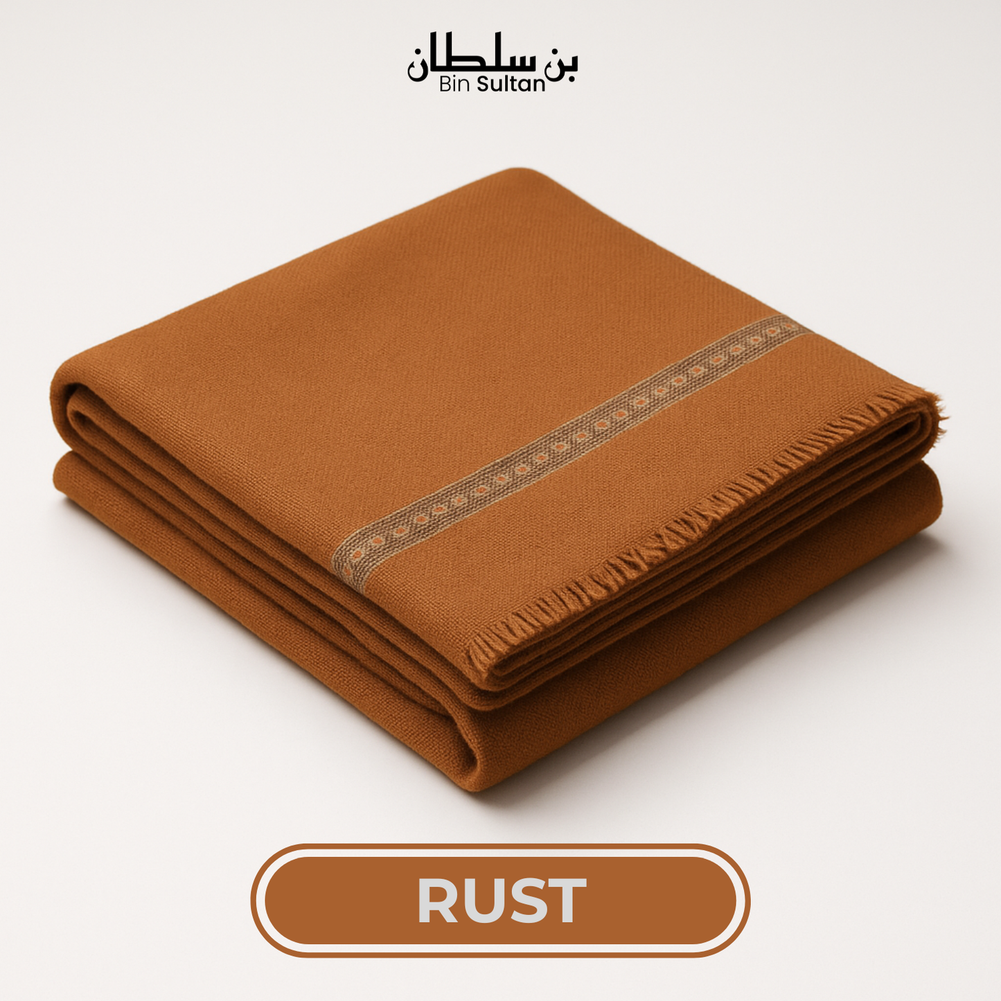 Classic Gents Shawl - Rust