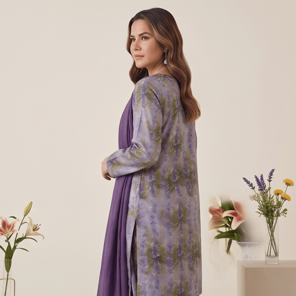 3pcs Premium Lawn Unstitched D-5039 - Ladies Choice