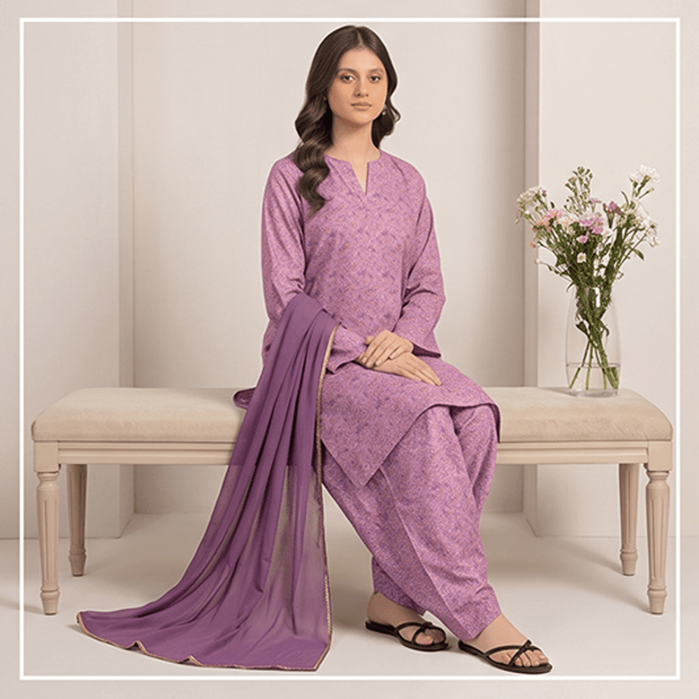 3pcs Premium Lawn Unstitched D-5063 - Ladies Choice