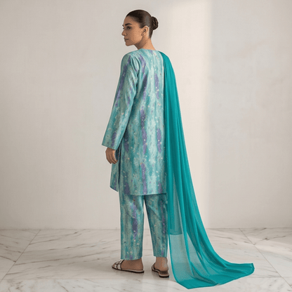 3pcs Premium Lawn Unstitched D-5088 - Ladies Choice