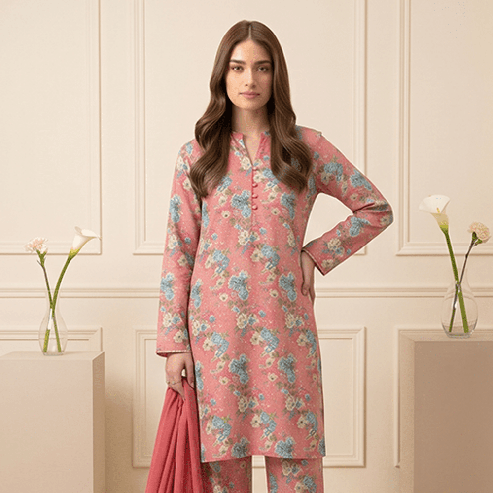 3pcs Premium Lawn Unstitched D-5102 - Ladies Choice
