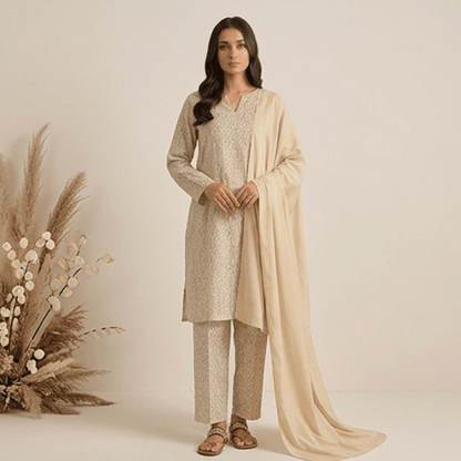 3pcs Premium Lawn Unstitched D-5107 - Ladies Choice