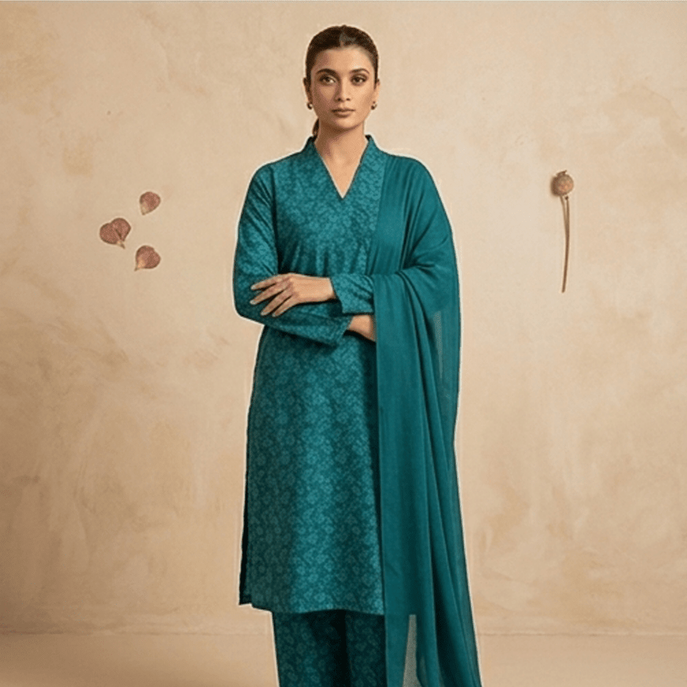 3pcs Premium Lawn Unstitched D-5113 - Ladies Choice