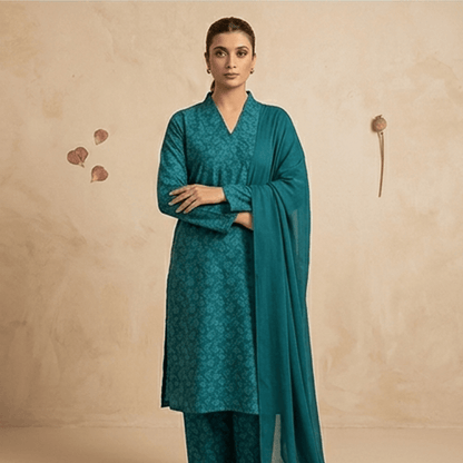 3pcs Premium Lawn Unstitched D-5113 - Ladies Choice