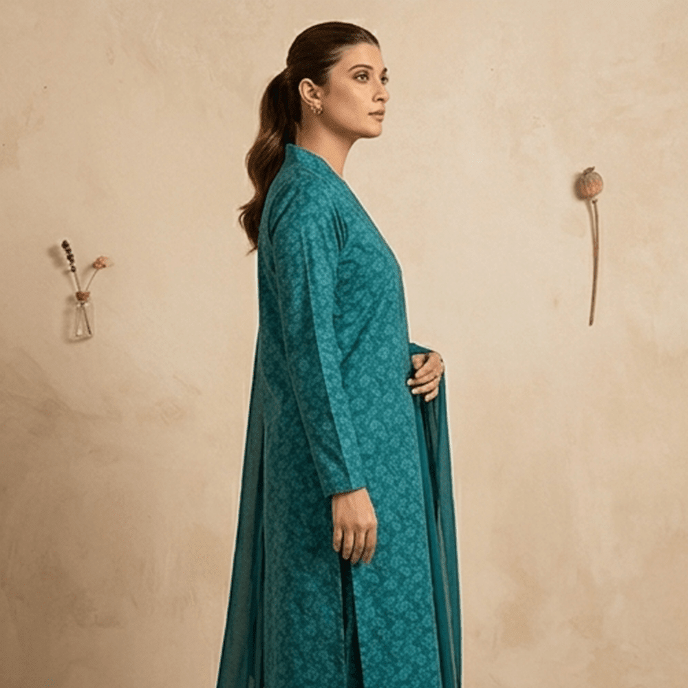 3pcs Premium Lawn Unstitched D-5113 - Ladies Choice