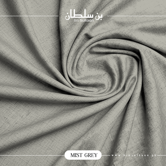 Mist grey fabric with 'Bin Sultan' branding and product name.